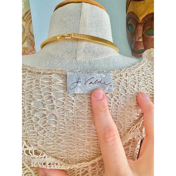 Bohemian Crocheted/ Fishnet style Sheer Shirt Dress/Beach Coverup - Picture 7 of 7